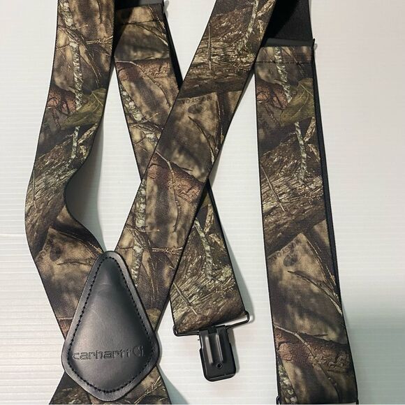 Carhartt Rugged Flex Camo Mossy Oak Suspenders 2” thick 45003 46” length NWOT - Picture 5 of 11